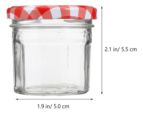 12 Tarros De Vidrio Para Mermelada Y Miel Con Tapa, 100 Ml