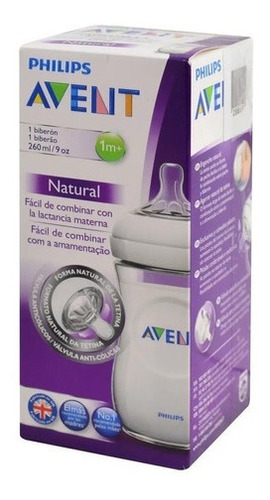 Mamadera Avent Philips Natural 260ml +1 Scf 033/17