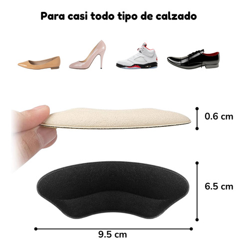 4 Pares Almohadillas Talón Confort Para Calzado Suelto