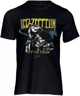 Camiseta Masculina Banda Led Zeppelin Camisa Rock 77 Us