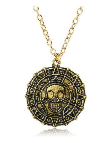 Collar Con Colgante De Moneda De Oro Azteca Del Caqwxl51a01