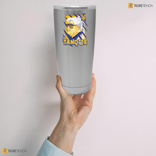 Termo Vaso Térmico Tigres Uanl El Tanque 20 Oz Color Plateado