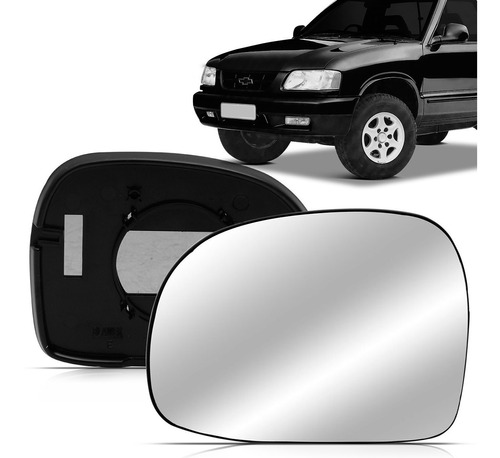 Par Lente Espelho Retrovisor Com Placa S10 Blazer 95 A 04