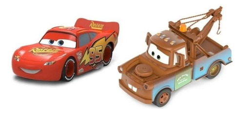 Cars Rayo Mcqueen Mate Auto A Fricción 1:16 22cm Color Multicolor