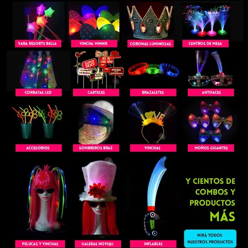 Pack 50 Pulseras Fluorescentes Fiesta Neón, Flúor
