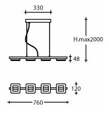 Imagen 6 de 6 de Lamparas Colgantes Modernas Longboat Candil Led 220v 36w Mb
