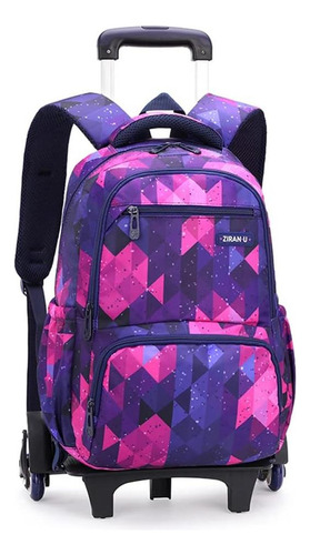 Etaishow Mochila Con Ruedas Geométrica Para Niñas Mochila