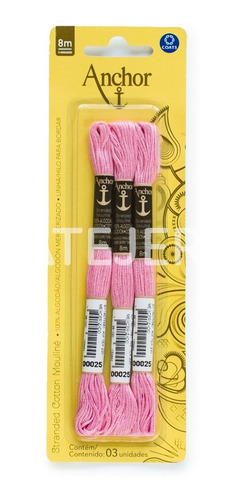Imagen 1 de 6 de Hilo Para Bordar Mouline Blister X 3 Madejas Mismo Color