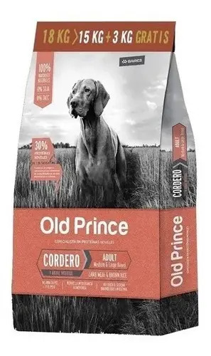 Alimento Old Prince Special Recipe Dermadefense para perro adulto de raza mediana y grande sabor cordero y arroz