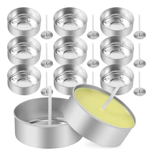 Aa 150 Tazas De Aluminio Para Velas De Té, Latas De Metal