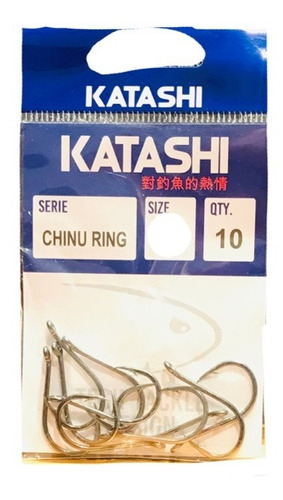 Anzuelos Katashi Chinu Ring N° 12  Blister X 10 U 