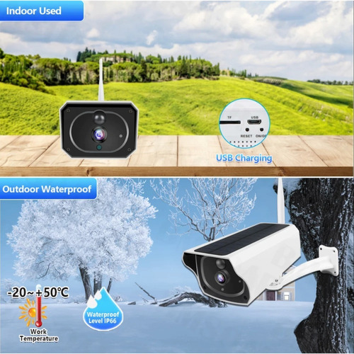 Imagen 4 de 10 de Cámara Exterior Solar Ip Wifi Seguridad 1080p Full Hd