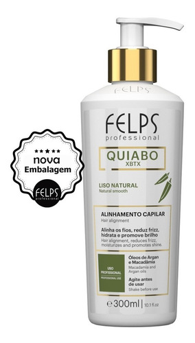 Escova Progressiva Felps Xbtx De Quiabo Okra 300ml