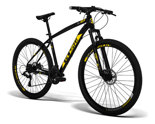 Bicicleta Alumínio Aro 29 Gts 21 Vel Freio A Disco Ride 19 C Cor Preto-amarelo Tamanho Do Quadro 21