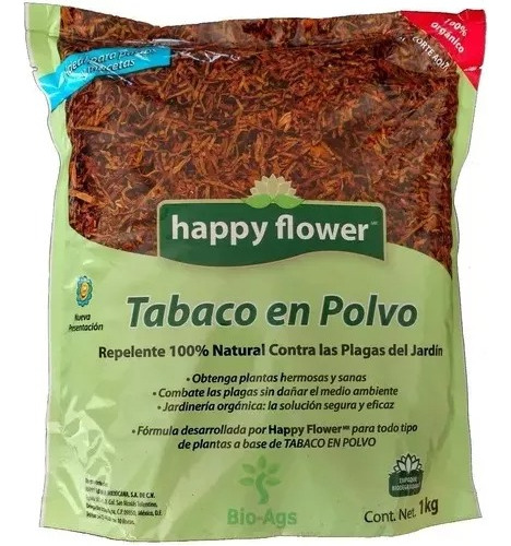 Happy Flower Tabaco En Polvo 1kg Repelente Natural De Plagas