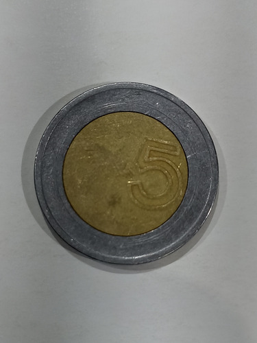 Moneda De 5 Soles De 1995 Hecha En Perú.