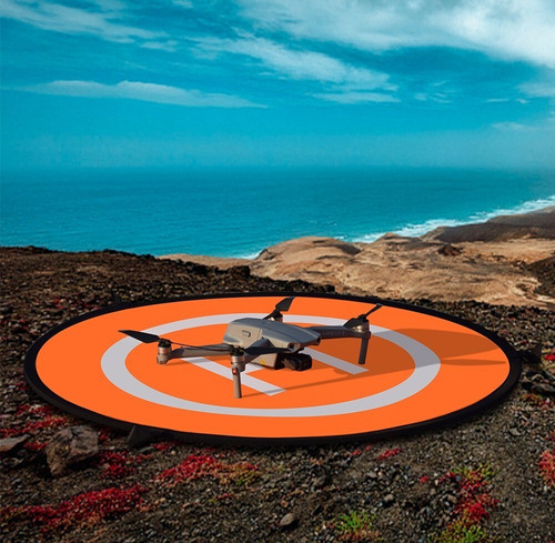 Plataforma Aterrizaje Dron Plegable 75cm Reflectante+estacas