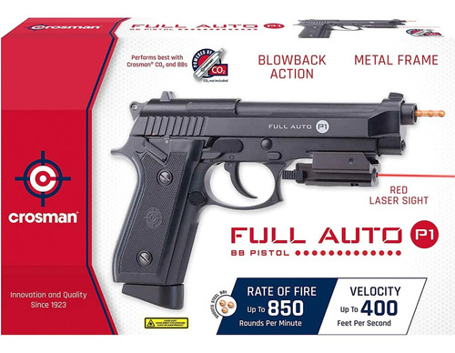 Pistola De Aire Crosman P1 Automatica Blowback Laser 400fps