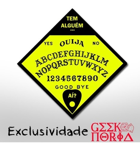 Placa Criativa Decorativa Personalizada Terror Ouija