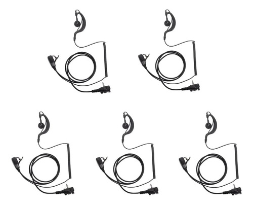 5 Pack V-261 Earpiece Headset Mic Ptt For Motorola Yaesu Ver