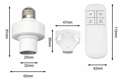 Socket Inteligente Con Control Remoto Y Temporizador E27