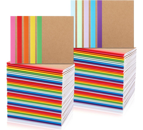 100 Cuadernos De Composición A6 Granel Lomo Arcoíris,...