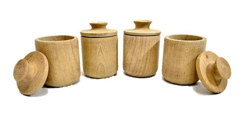 Imagen 5 de 6 de Yerbera Y Azucarera De Madera Para Pintar