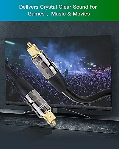 Cable De Audio Óptico Alpluto (20 Pies) De Fibra Óptica Digi