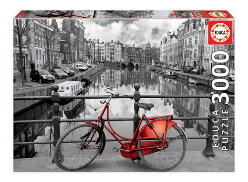 Imagen 1 de 7 de Puzzle Educa Rompecabeza Paisaje Amsterdam 3000 Piezas Atrix