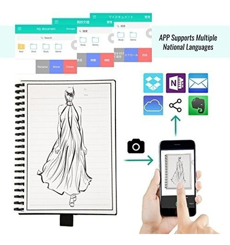 Smart Notebook Cuaderno Reutilizable Elfinbook 1