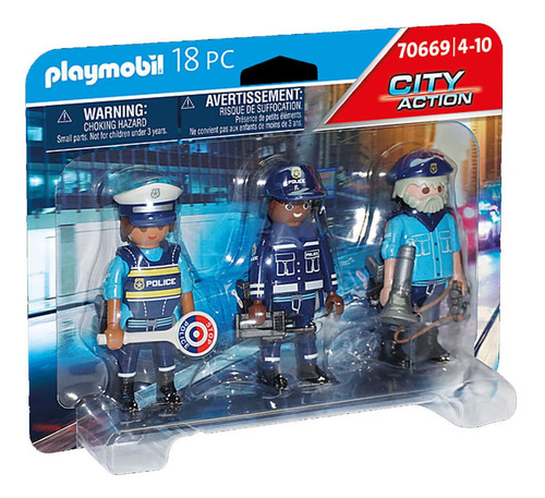 Playmobil City Action Pack Equipo Policial Original