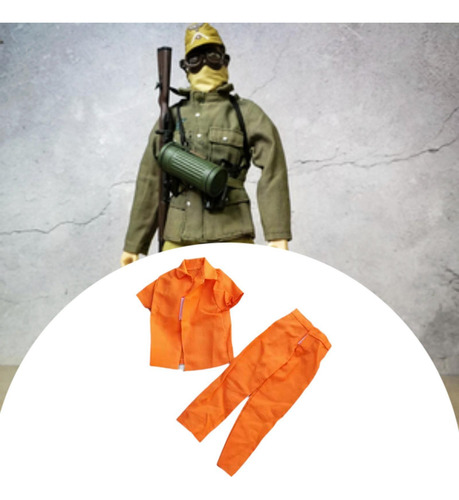 2 Piezas De Uniforme De Prisión Para Hombres A Escala 1/6,