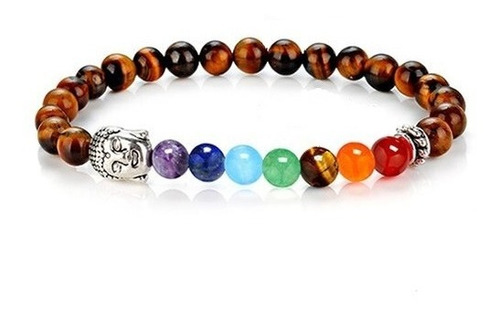 Pulsera 7 Chakras Piedra Natural 6mm Buda 