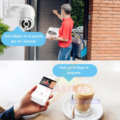 Imagen 9 de 10 de Combo 2 Cámara Ptz Robótica Ip Wifi 2mp 1080hd Exterior 360°
