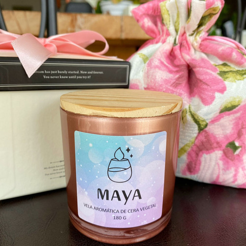Kit Presente Vela Aromática Com Saquinho E Caixa