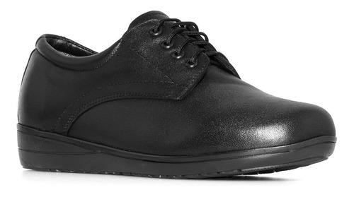 Zapato Mujer Serrano 805 Piel Negro Agujeta Casual Gnv®