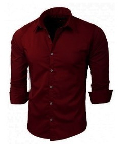 Camisa Hombre Clasica Lisa Manga Larga De Vestir Be Yourself