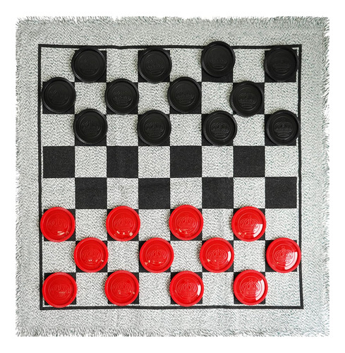 Juego De Mesa De Damas Gigantes Reversible Para Niños Y Adul