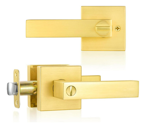 Manijas Brillantes De Las Perillas De La Puerta De Latón De