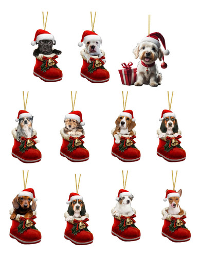 ( Calcetín Para Perro (2 #mold) Con Colgante De Árbol De