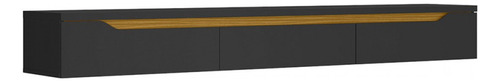 Rack Para Tv Até 65 Polegadas Suspenso Nuke 3 Portas Cor Preto