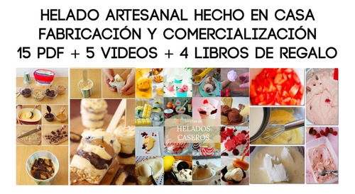 Helado Artesanal Cocinar Y Venta: Manuales + Video + Regalos