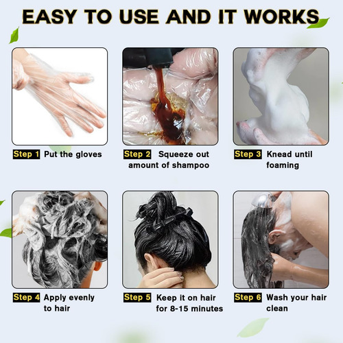 Shampoo De Tintura De Cabelo Iiimeidu 3 Em 1 Com Cobertura C