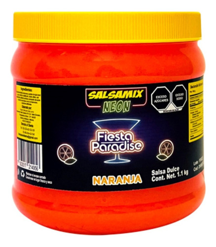Salsa Mix Neon Y Glow Escarcha 1.1kg Caja12pz Sabor A Elegir