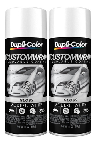 Paq 2 Pinturas Para Auto Color Blanco Brillante Dupli-color