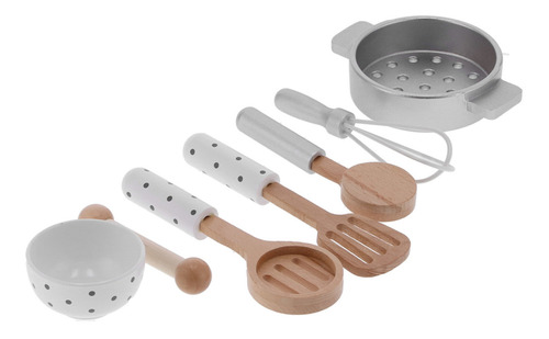 Utensilios De Cocina Para Niños, De Madera, Juegos De Simula