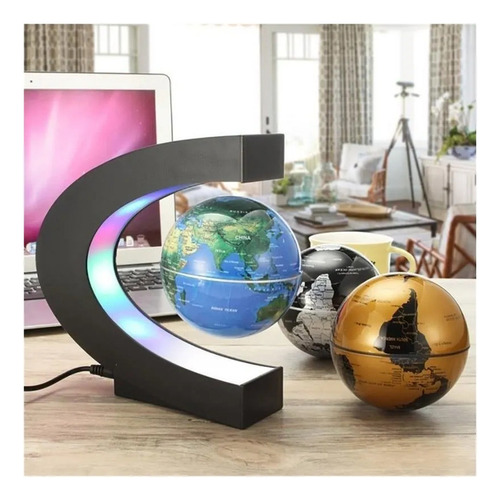 Lâmpada Flutuante Maglev Earth Led Mapa Mundial
