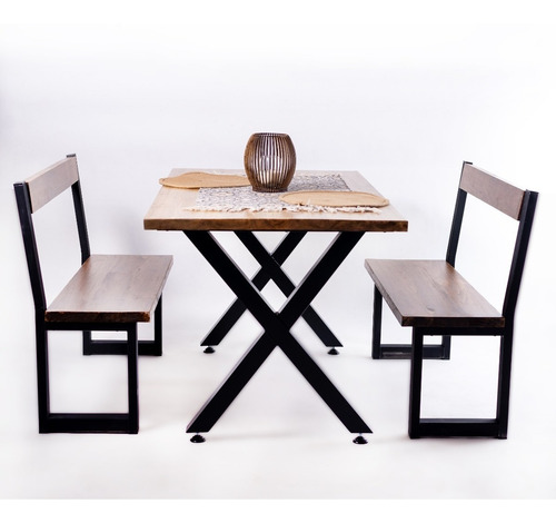 Imagen 8 de 10 de Mesa De Comedor Estilo Industrial 200x80x75