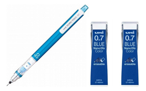 Uni Mechanical Pencil Kurutoga Standard 0.7mm Blue (mp.33) +