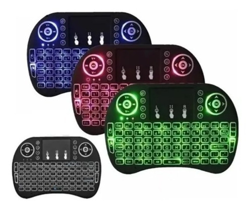 Mini Teclado Inalámbrico Con Iluminación Led Mouse Touchpad